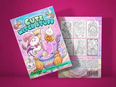 Cute Witch Stuff Coloring Book