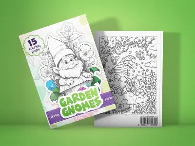 Garden Gnomes Coloring Book for kids