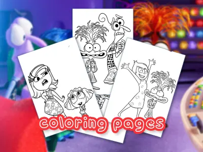 Inside Out 2 Anxiety Coloring Pages